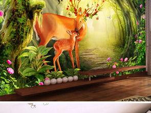 奇幻鹿图片,森林深处的神秘传说