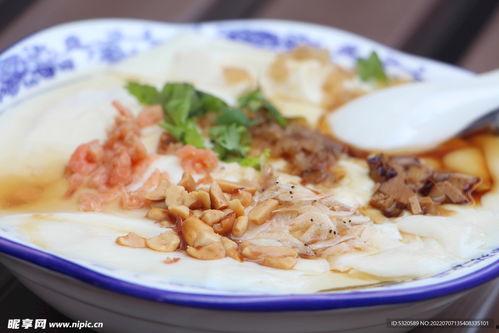 豆花的照片,传统美食的视觉盛宴